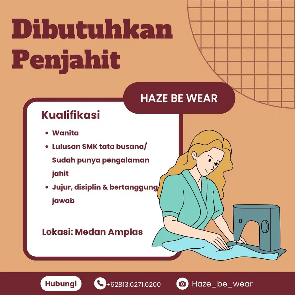 Dibutuhkan Penjahit