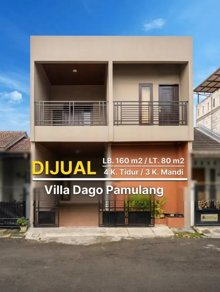 Dijual Cepat Rumah 2 Lantai Harga Murah,Vila Dago Pamulang