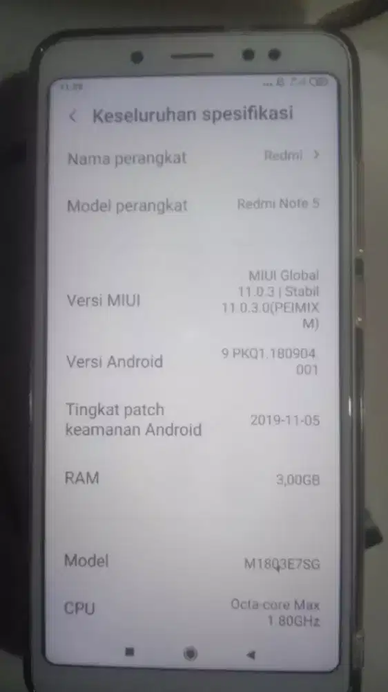 Xiomi not5 ram 3/32