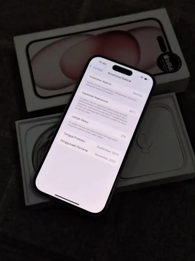 Iphone 15 128gb Resmi  BH 93%