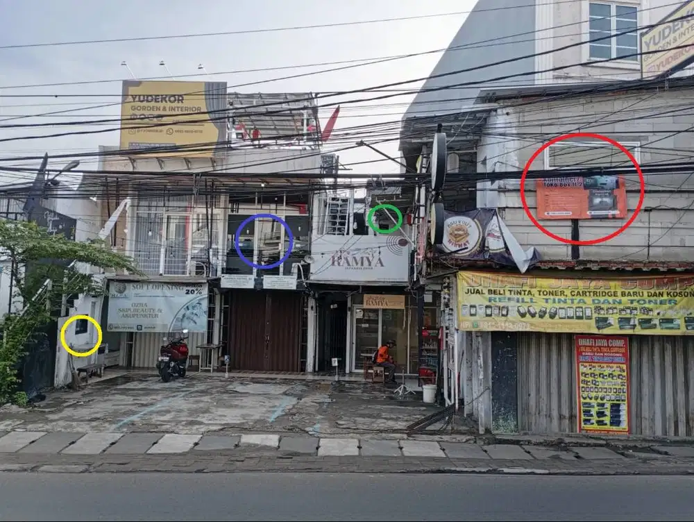 Dikontrakan sewa Toko,kontainer box,kios pinggir jln Raya ada Rooftop