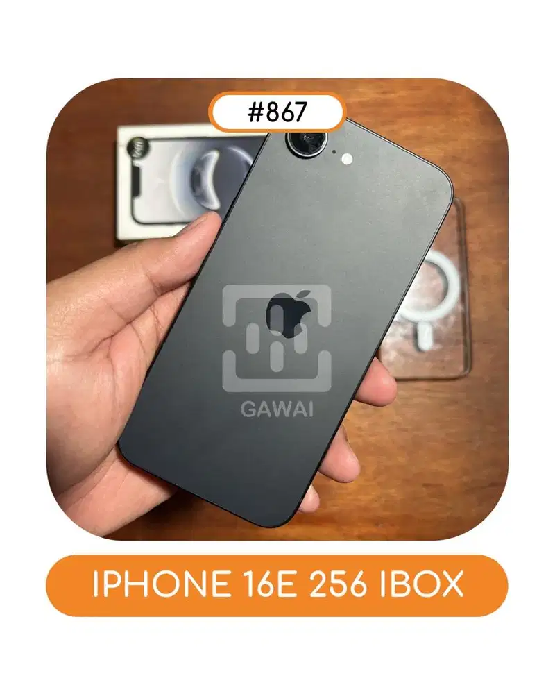 #867 Iphone 16E Black 256 Ibox Garansi 28 May 2027 BH 100%