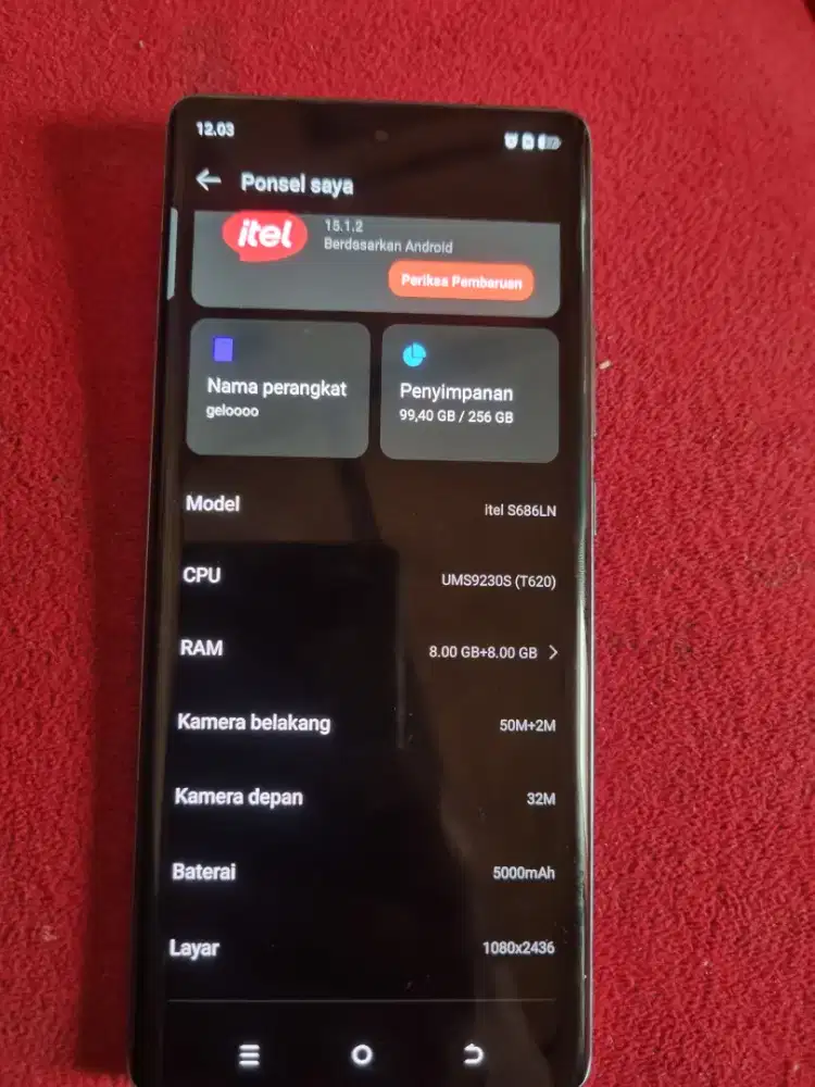 Itel s25ultra Ram8+8 /256
