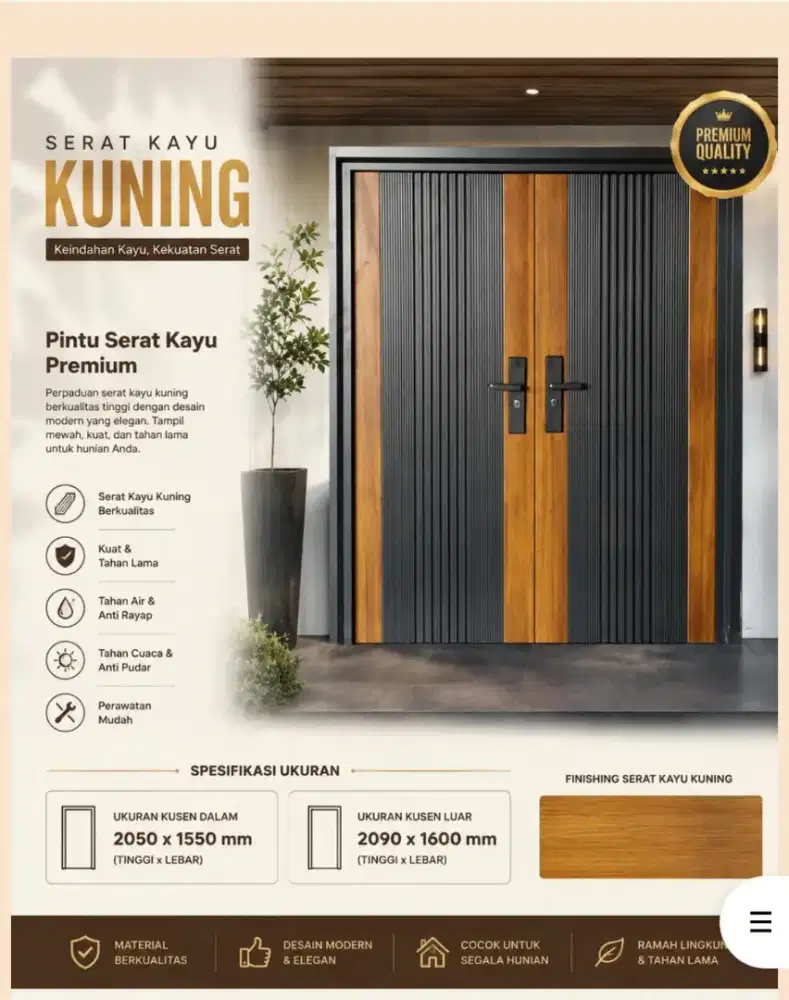Pintu Baja Kuat, Pintu Kamar Mandi Praktis – Pesan Sekarang!