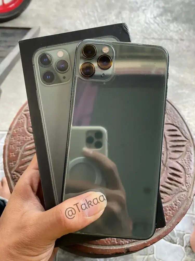 iPhone 11 ProMax 256GB (Midnight Green), BH71%, Ex Resmi iBox