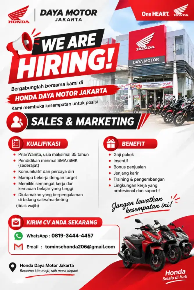 Lowongan kerja sales/marketing
