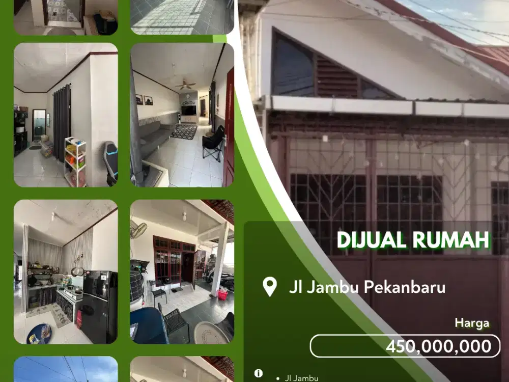 Dijual Rumah Jalan Jambu Pekanbaru Kota Siap Huni 450 Jutaan Saja!