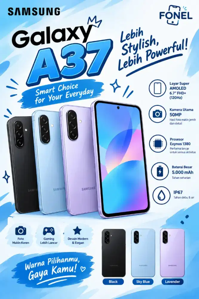 Samsung Galaxy A37 - Super AMOLED 120Hz / Kamera 50MP