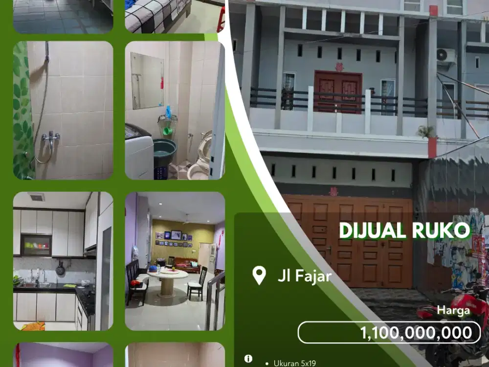 Dijual Ruko Cantik Siap Huni Jalan Fajar Pekanbaru Kota Siap Huni!