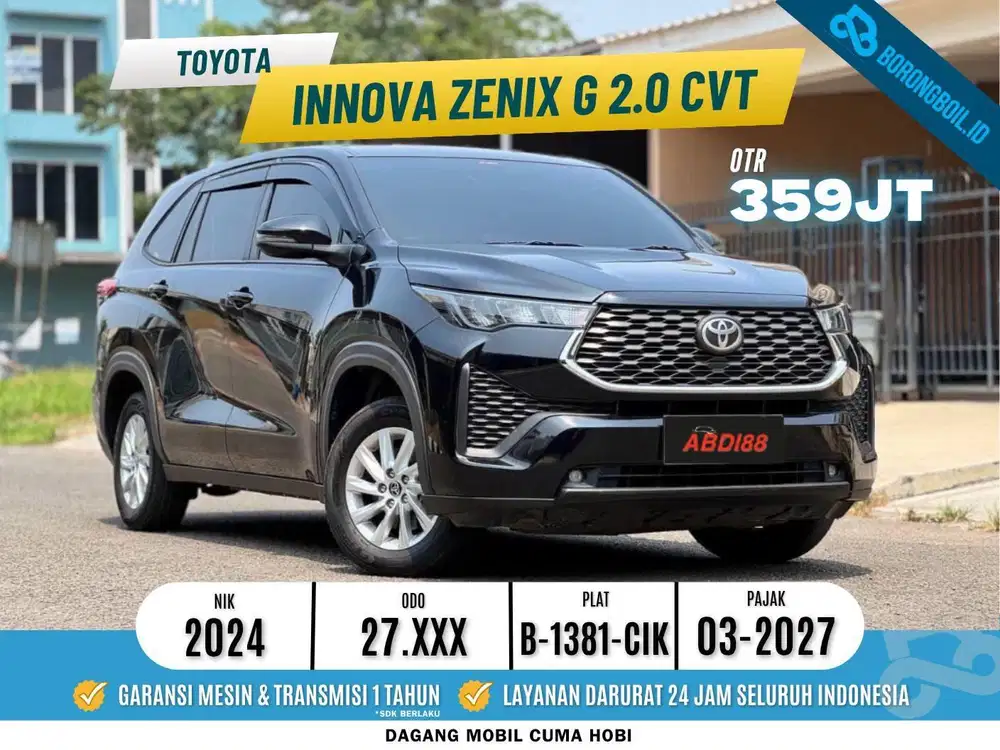 LOW KM! Toyota Zenix G Non Hybrid 2024 AT - Hitam