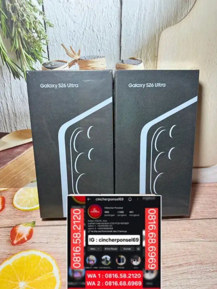 JUAL hp new baru SAMSUNG S26 ULTRA 16/ 1TB resmi segel warna esklusif