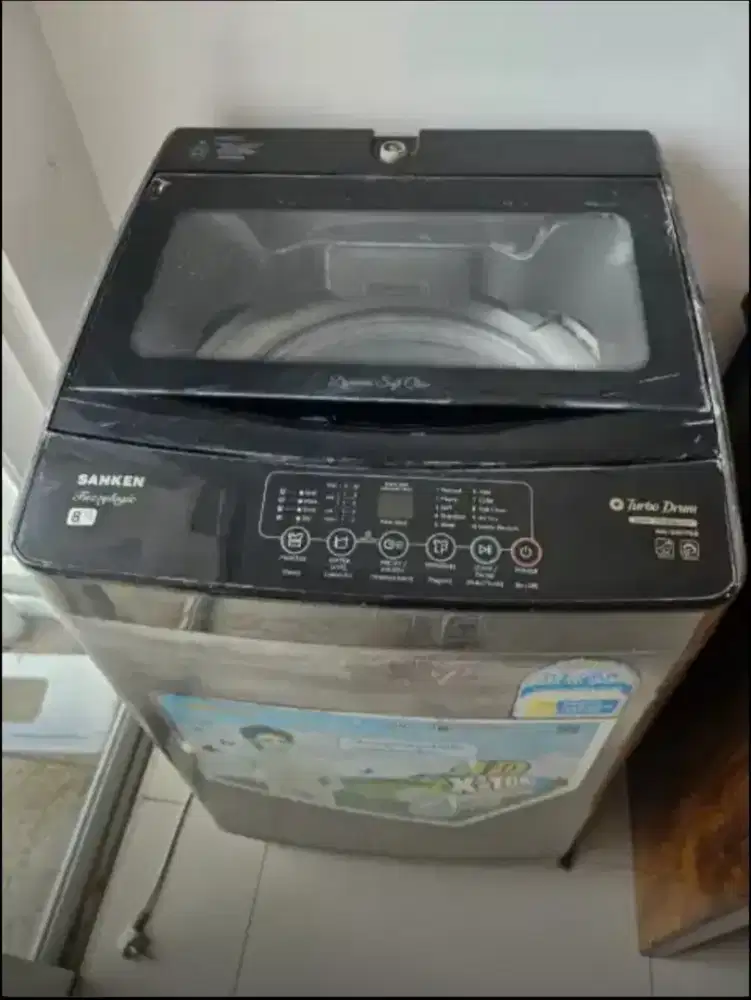 Jual murah mesin cuci sanken msh normal,kapasitas 8kg,1,2jt bs nego