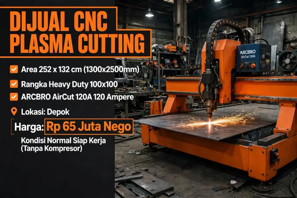 CNC Plasma Cutting 252x132cm ARCBRO AirCut 120A 120A Heavy Duty