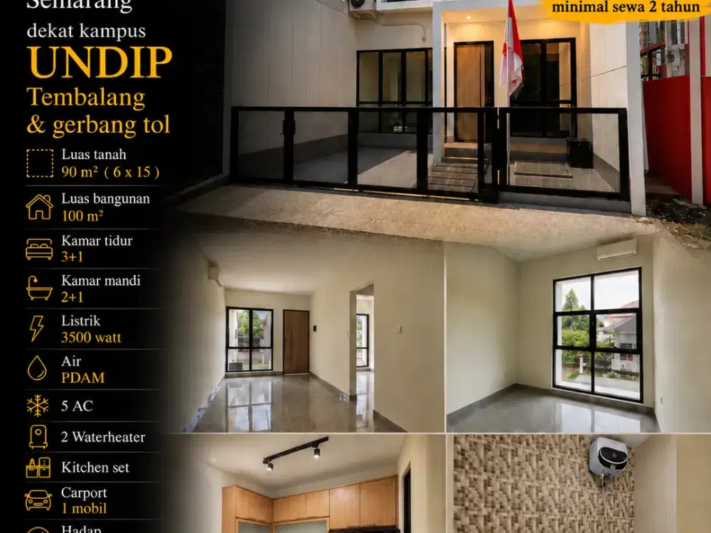Srondol Bumi Indah dekat kampus UNDIP Tembalang dan gerbang tol, new, siap huni, Semarang