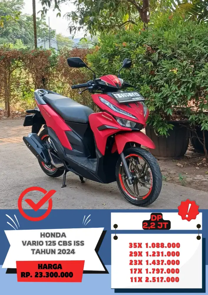 Honda Vario 125 CBS ISS Tahun 2024 Gres Siap Pakai