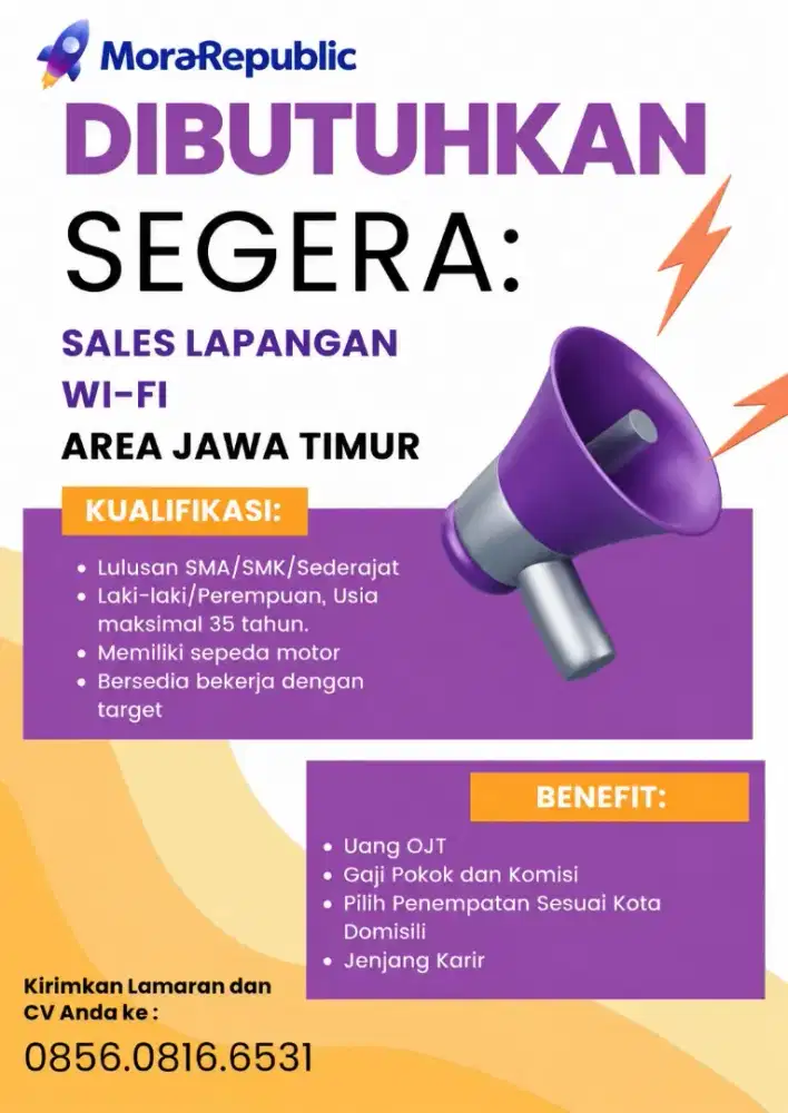 Dibutuhkan Segera: Sales Marketing Wi-Fi