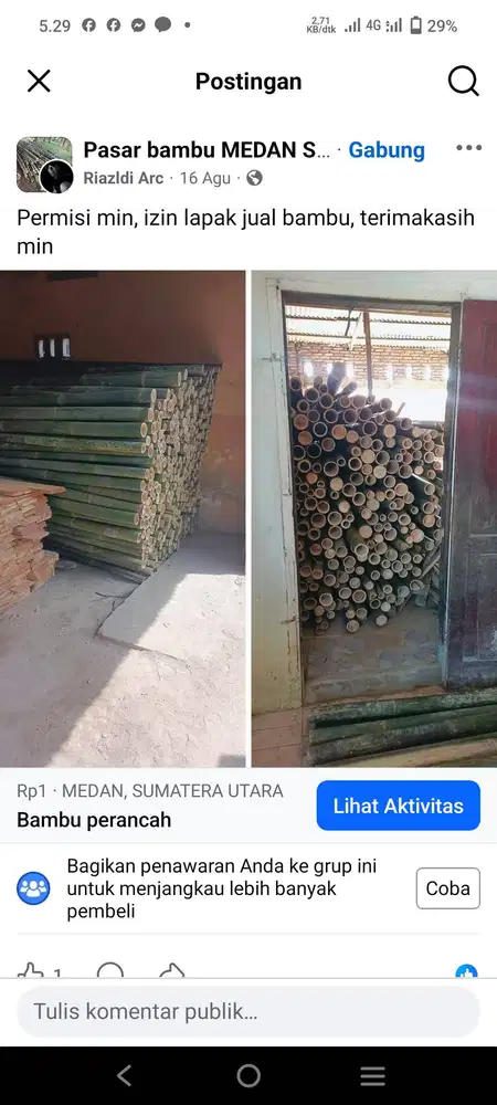 Jual kayu, papan dan bambu