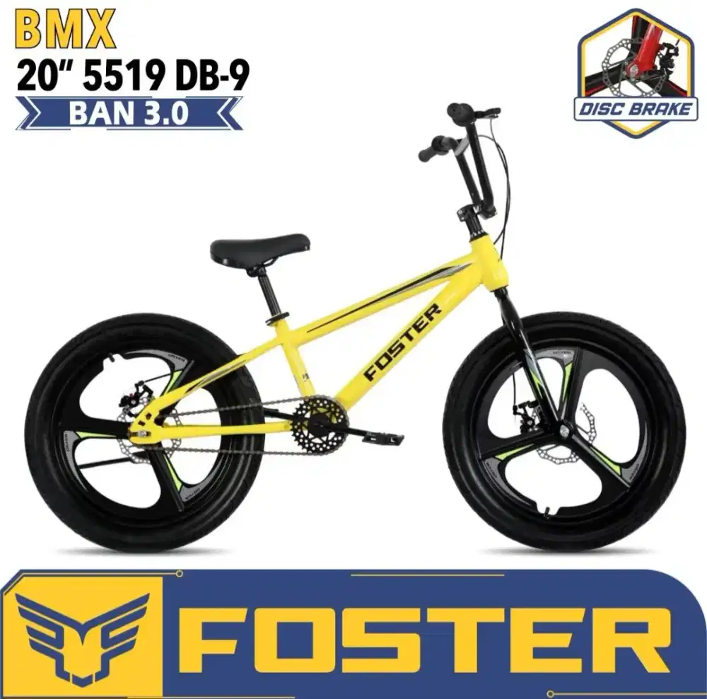 Sepeda BMX 20 Inch FOSTER BY PACIFIC ( BAN JUMBO 3.0 ) ( VELG RACING )