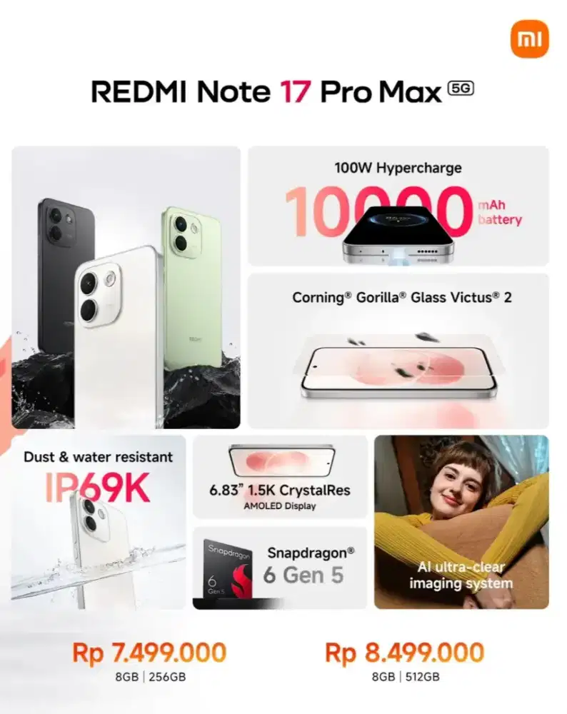Ready redmi note 17pro max 5g