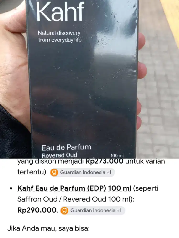 Di jual parfum kahf 100 ml 100% original150