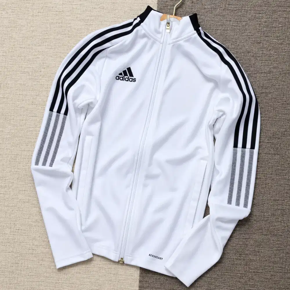 Jaket Track Top Adidas Primegreen Sport white colour Size XS Fit M