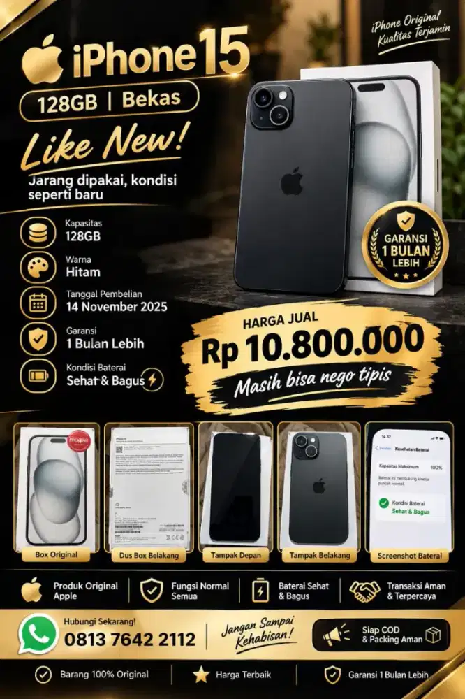 IPHONE 15 128GB BLACK