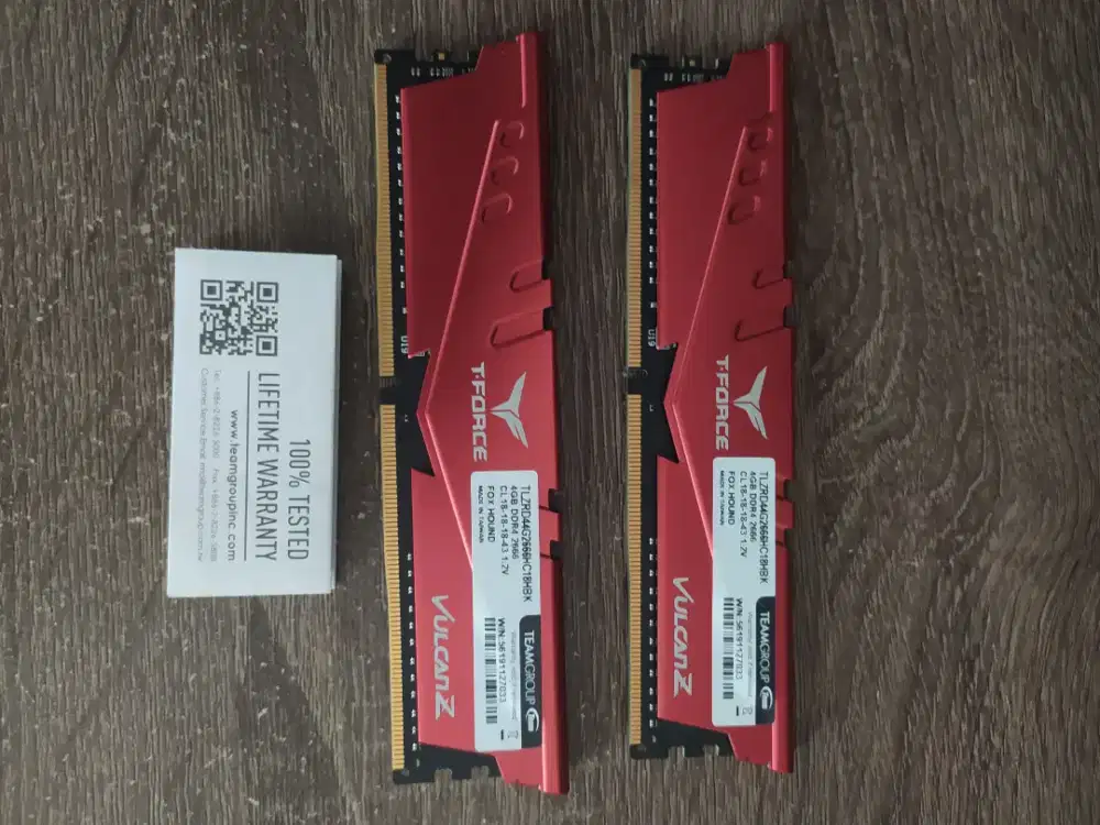 Ram PC DDR 4 T-force vulcanz 8gb 2666 mhz