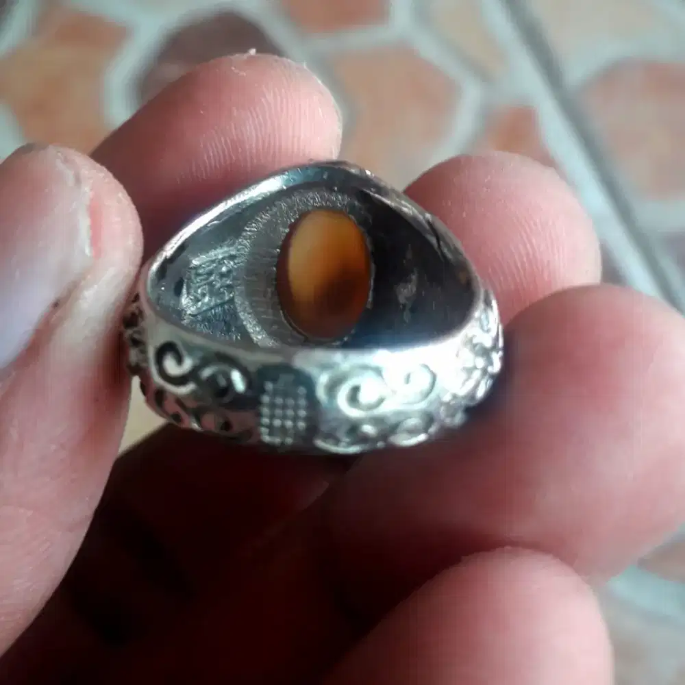 Cincin Pria batu Golden cut eye.