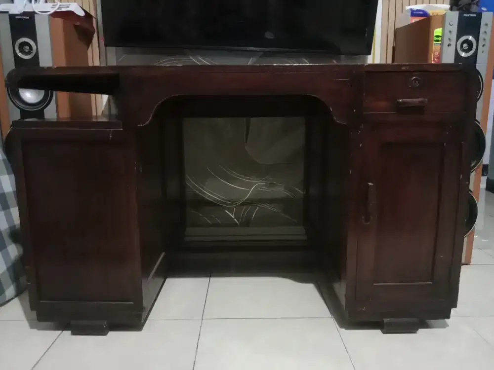 Meja kerja / belajar jati jadul