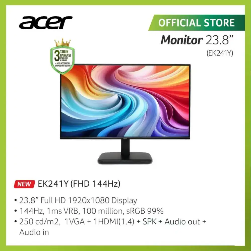 Monitor Acer 24 inc Gaming 180 Hz