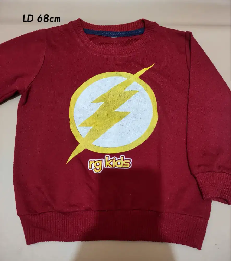 PL Switer Anak Laki dan Perempuan 2-5 Th Merah Tua