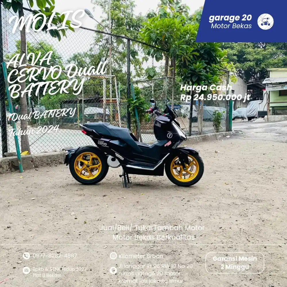 MOLIS Alva CERVO Dual Battery Kuat 120km Tahun 2024
