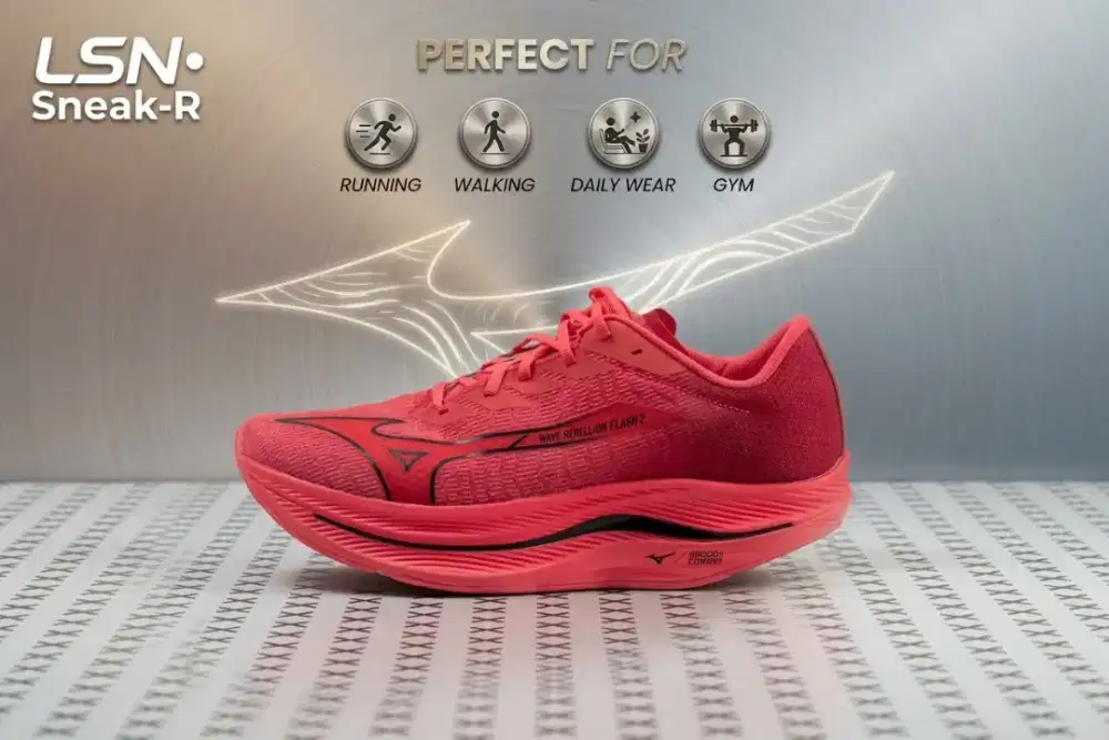 Sepatu Running, Sepatu Mizuno Wave Rebellion Pro 2/ Sepatu Sneakers