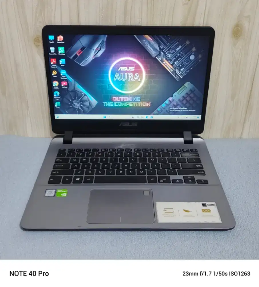 Asus A407u slim Nvidia core.i3 gen7 Ram8GB/ssd128GB/HDD320GB bogor