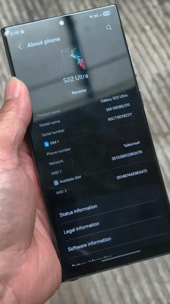 samsung S22 ultra 12/512gb