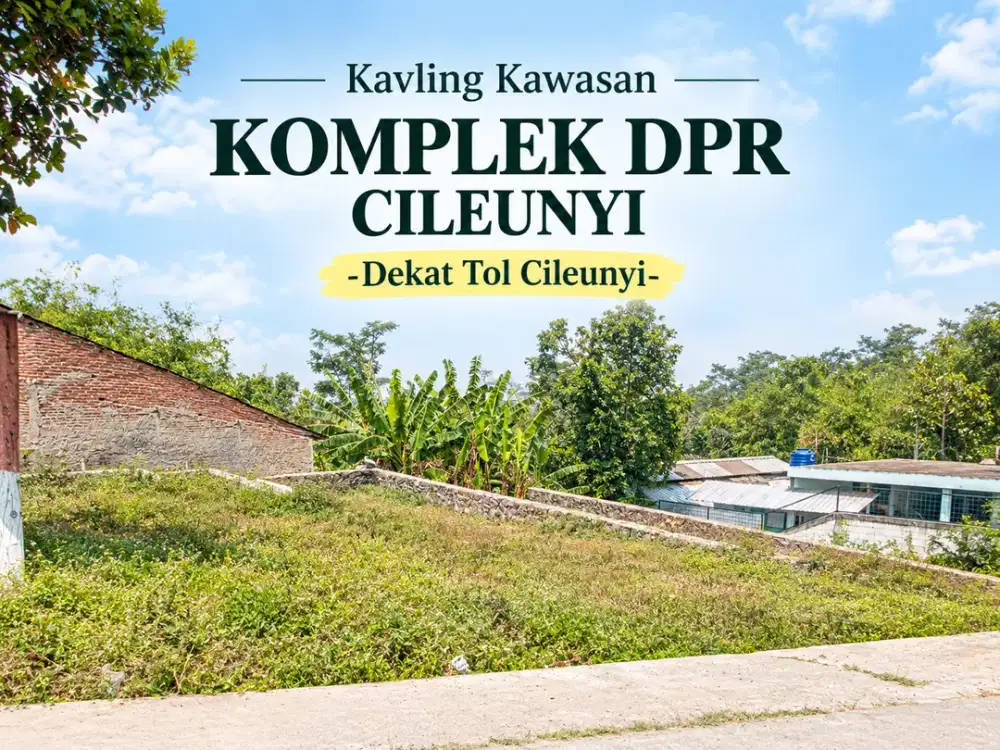 Kavling Kawasan Komplek Dpr Cileunyi, Akses Mudah 2 Mobil