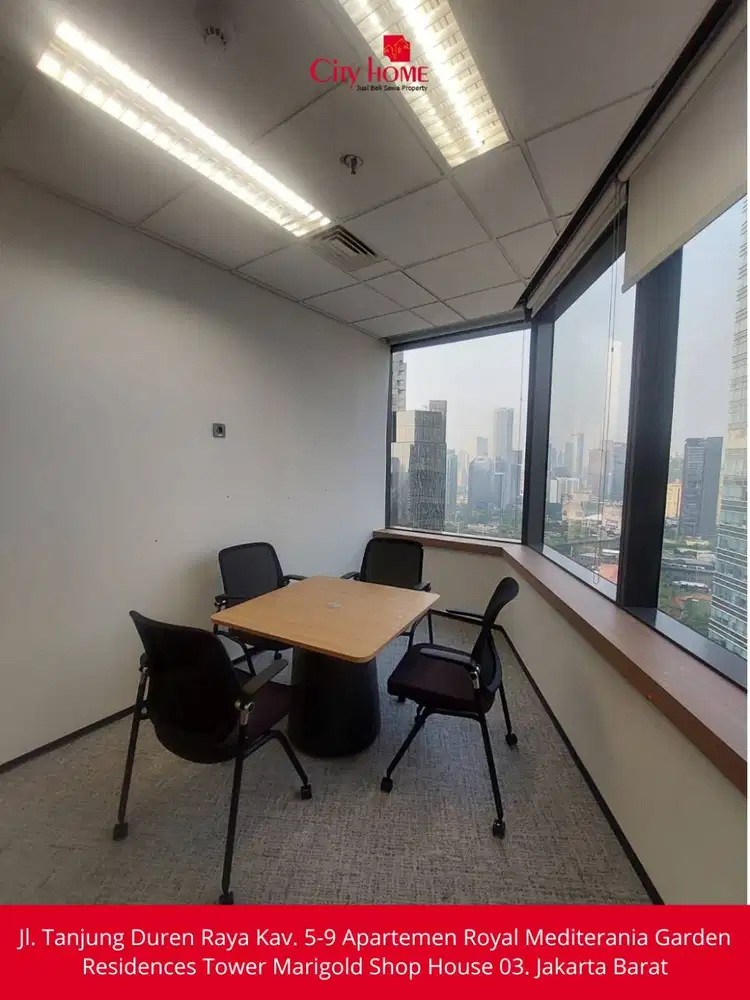 Disewakan Office Space 100 m² Fully Furnished di CBD Jakarta Pusat