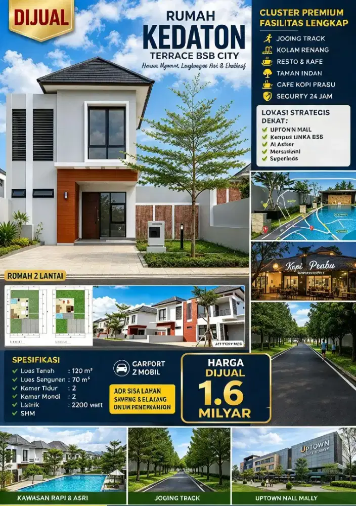 2LT READY Termurah dr developer kedaton bsb woodland hilago ivy park