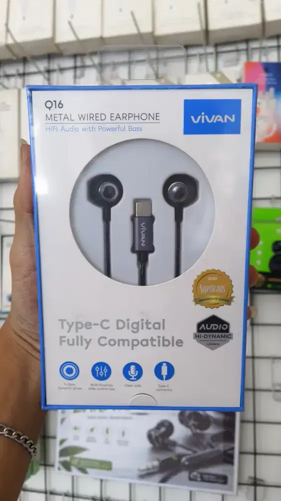 EARPHONES TYPE-C VIVAN Q16