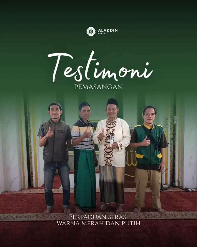 Testimoni pemasangan Karpet masjid