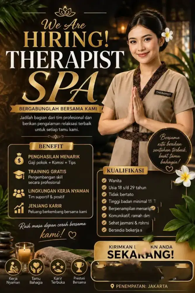 Lowongan cafe dan spa