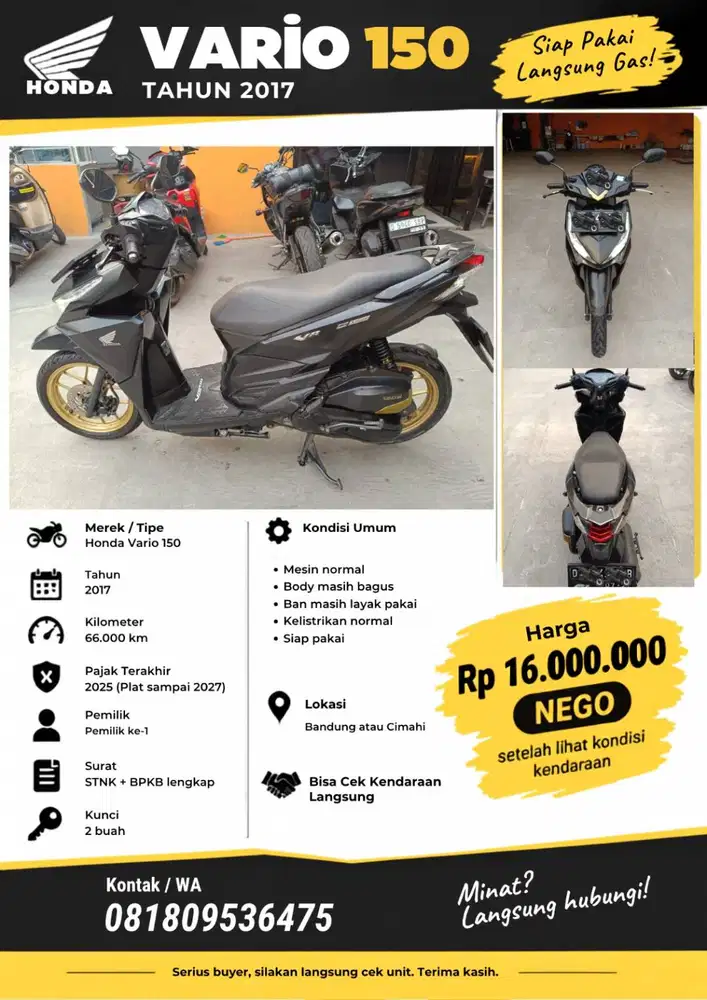 2017 Honda Vario 150