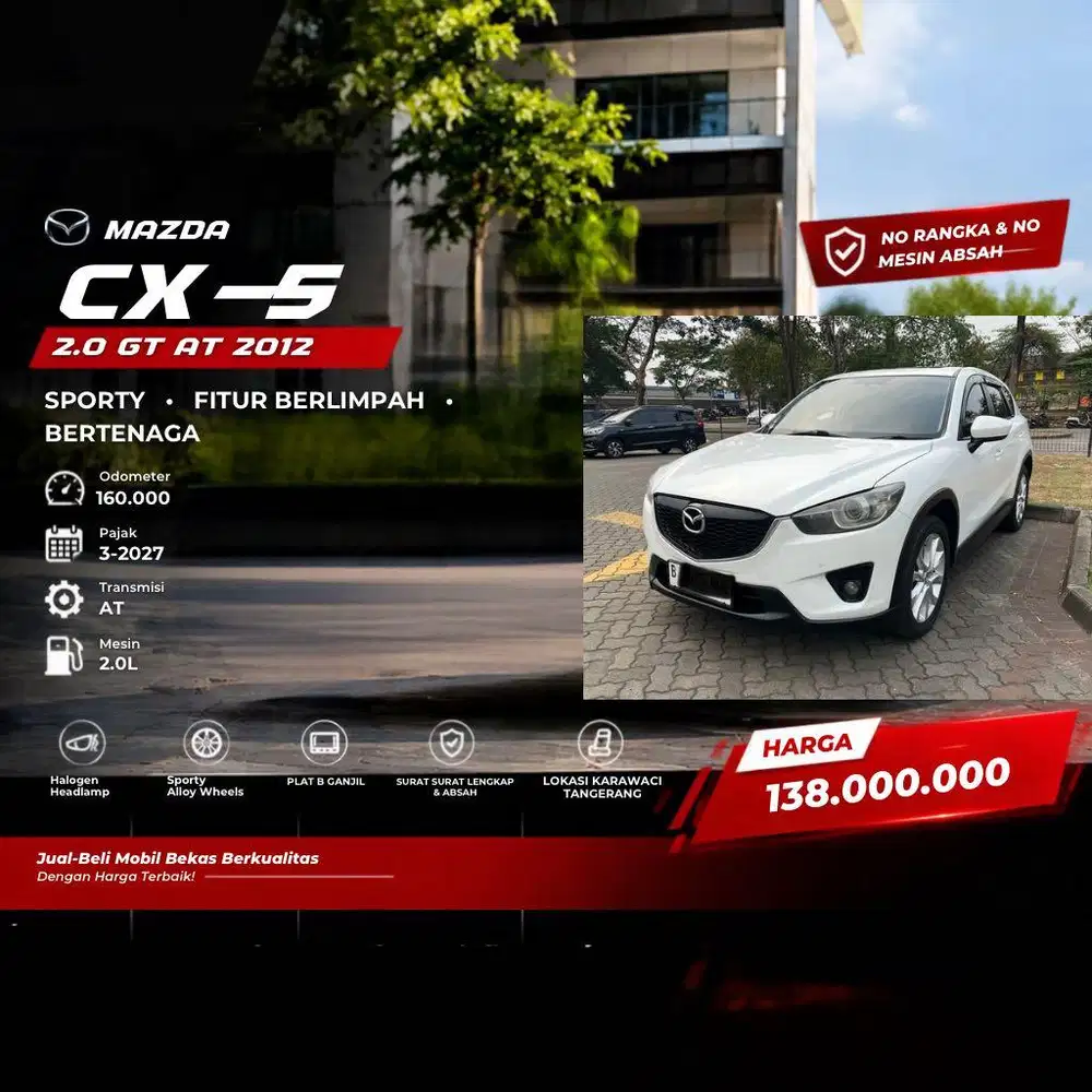 Mazda CX-5 2.0 GT 2012 Putih Istimewa