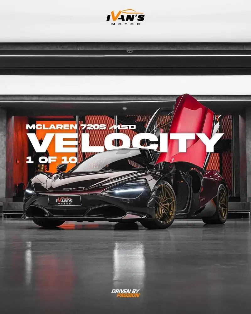 MCLAREN 20S Velocity. Limited 10 unit Only 2018 Red On Black. ISTIMEWA