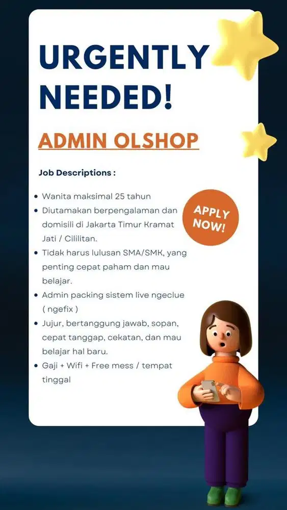 loker admin olshop