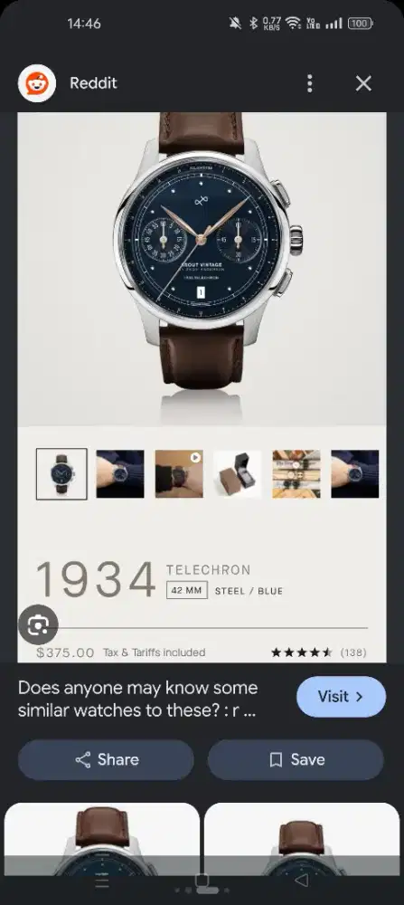 Jual vintage jam 1934 telechron blue dial