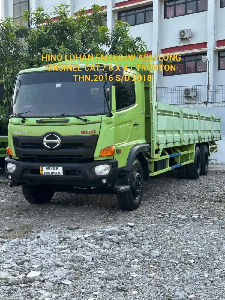 HINO LOHAN FM260JW ASLI LONG 6X4 BAK TRIWAY TRONTON SIAP JALAN