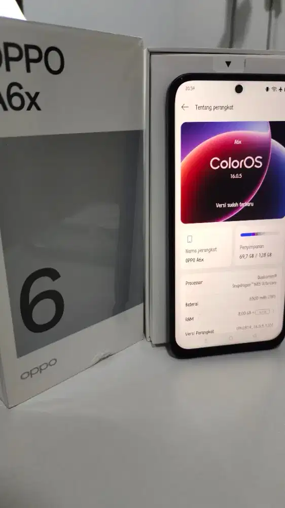 Oppo A6x Ram 8/128gb original fullset