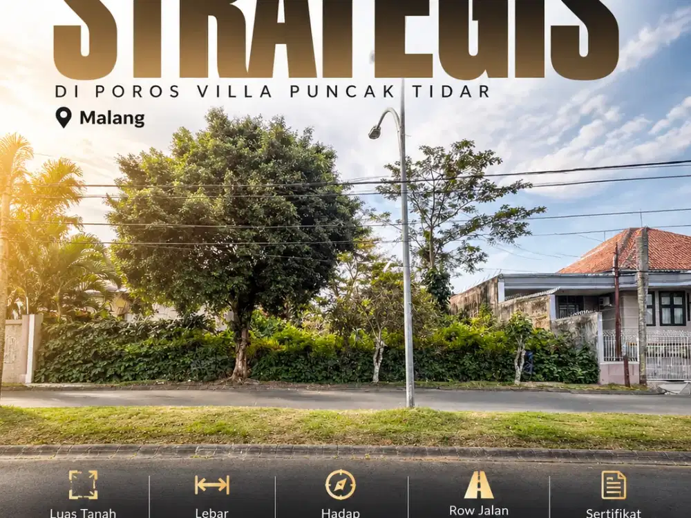 Tanah strategis cocok untuk usaha di poros Villa Puncak Tidar Malang