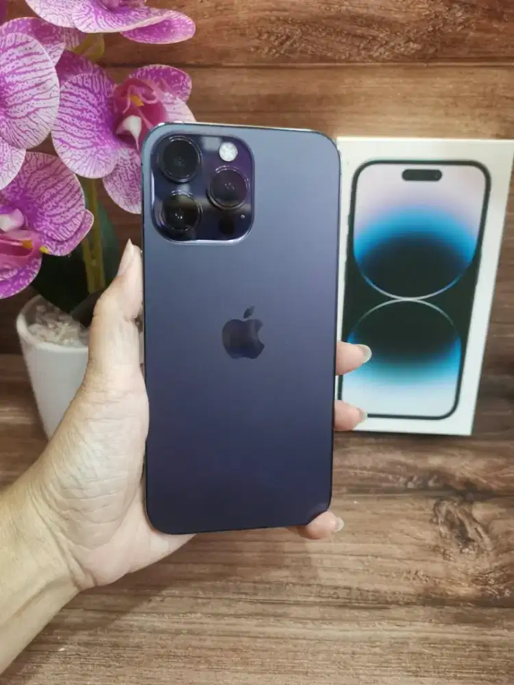 Iphone 14 pro 256 gb purple mulus fullset original garansi resmi iBox
